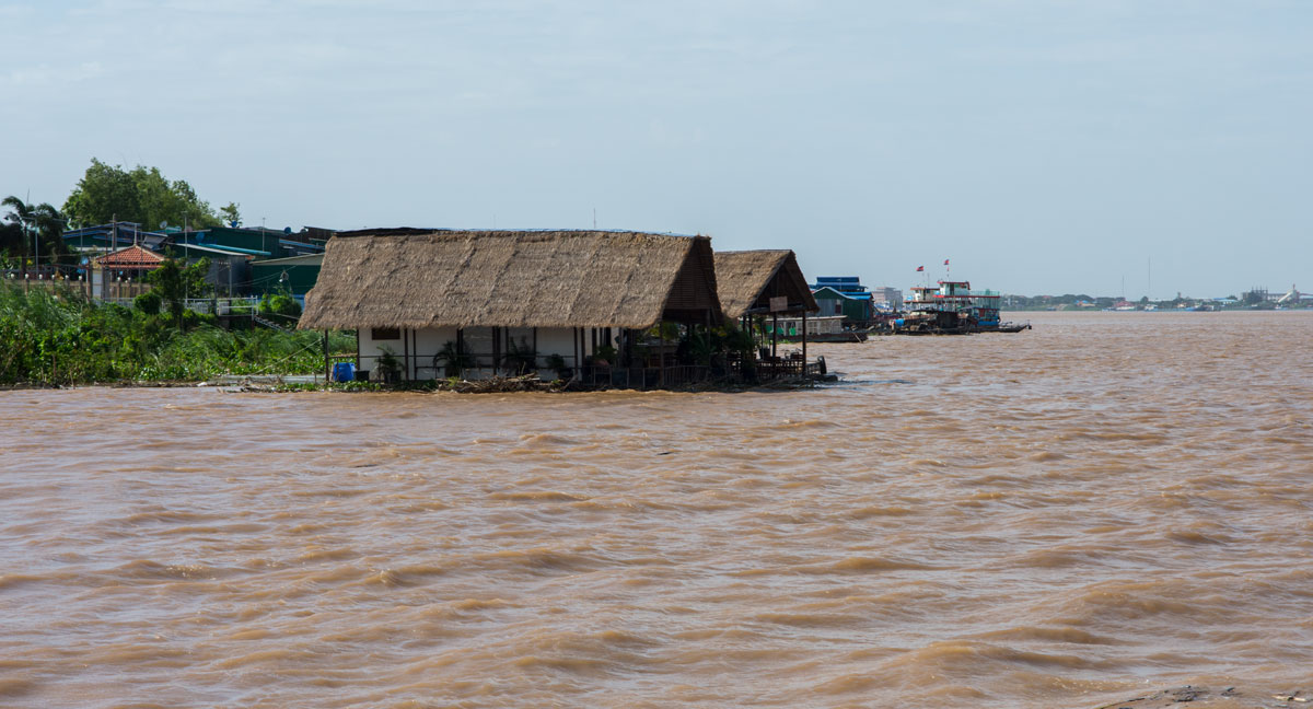 Floatation viewed from the Mekong River